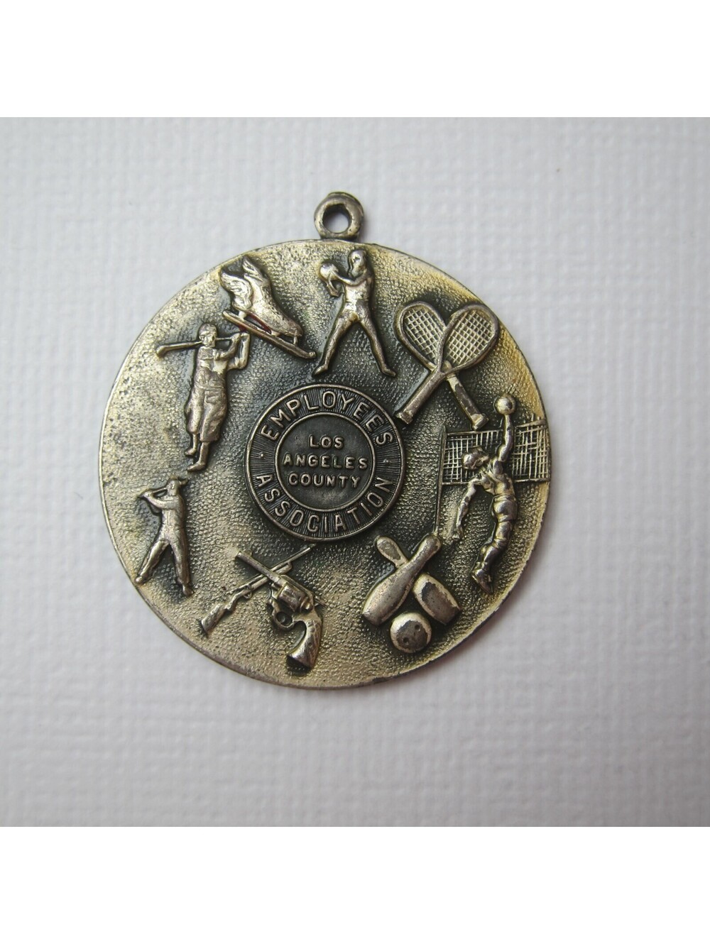 Los Angeles County Employees Association Medal Sports Golf Tennis Bowling Shoot
